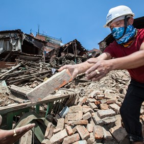 Removing Rubble in Nepal